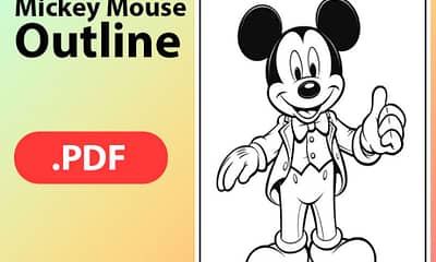 mickey mouse outline 2