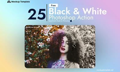 25 Free Black and White Actions