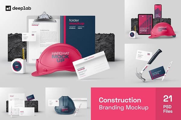 Free-Construction-Branding-Mockup-Bundle-papers-helmet-on-a-white-background