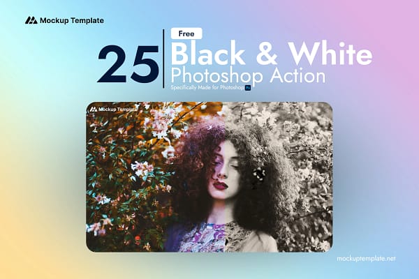 25 Free Black and White Actions