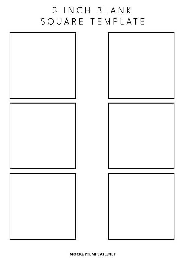 3 Inch Blank Square Template Printable