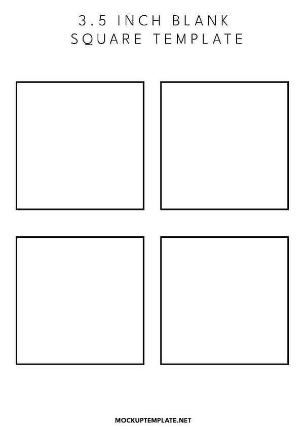 3.5 Inch Blank Square Template Printable